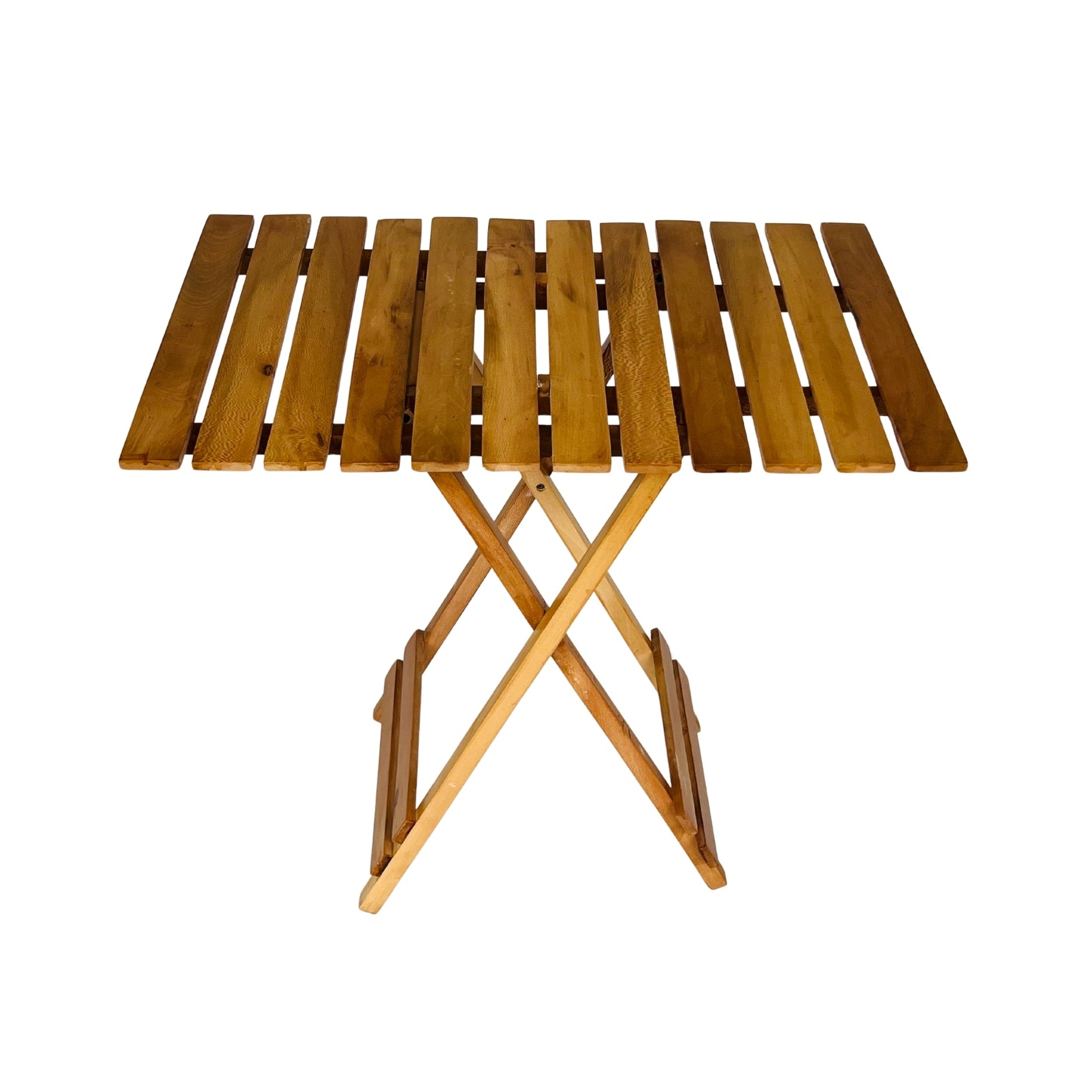 Wooden folding basket table Square
