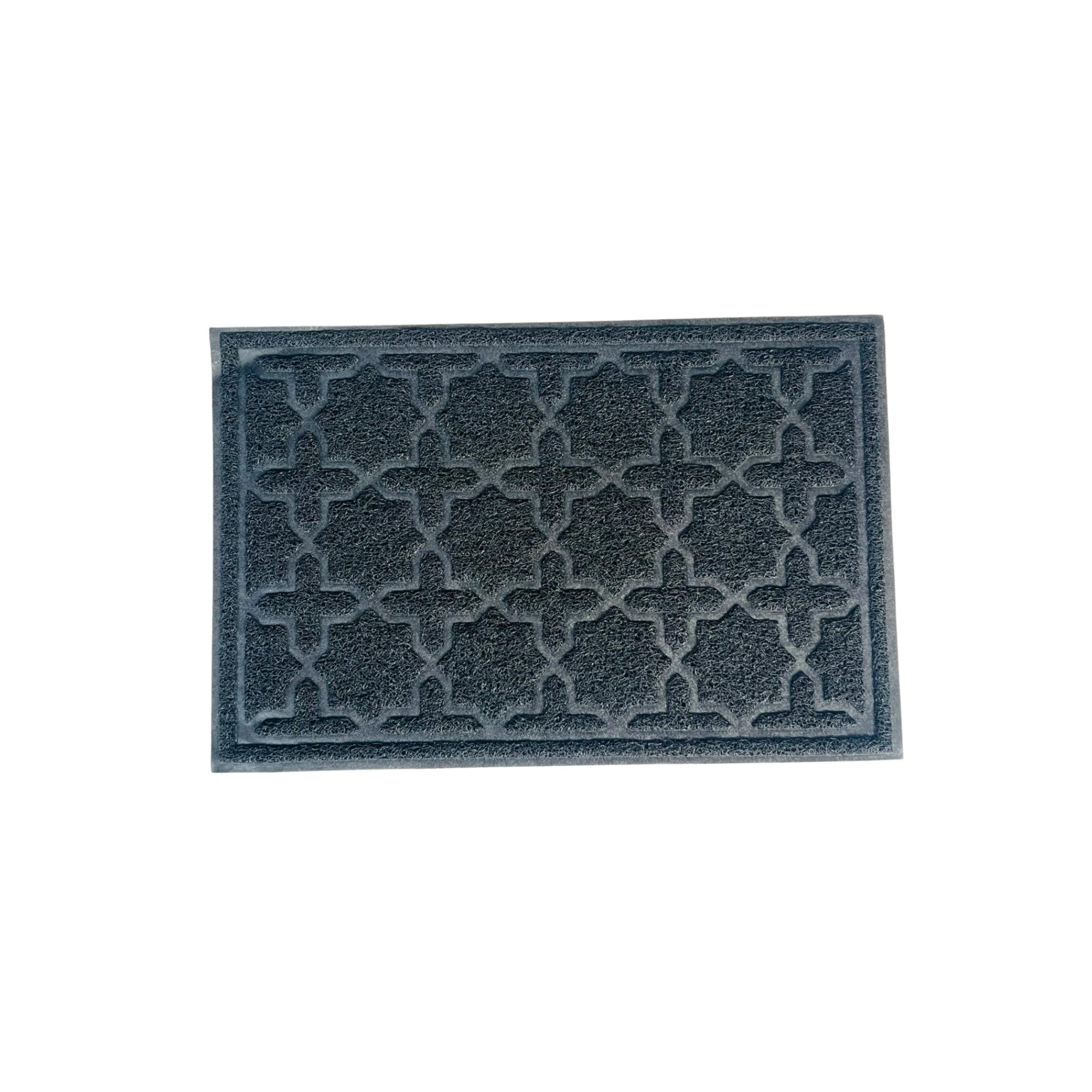 Rectangular doormat with a textured pattern on a white background