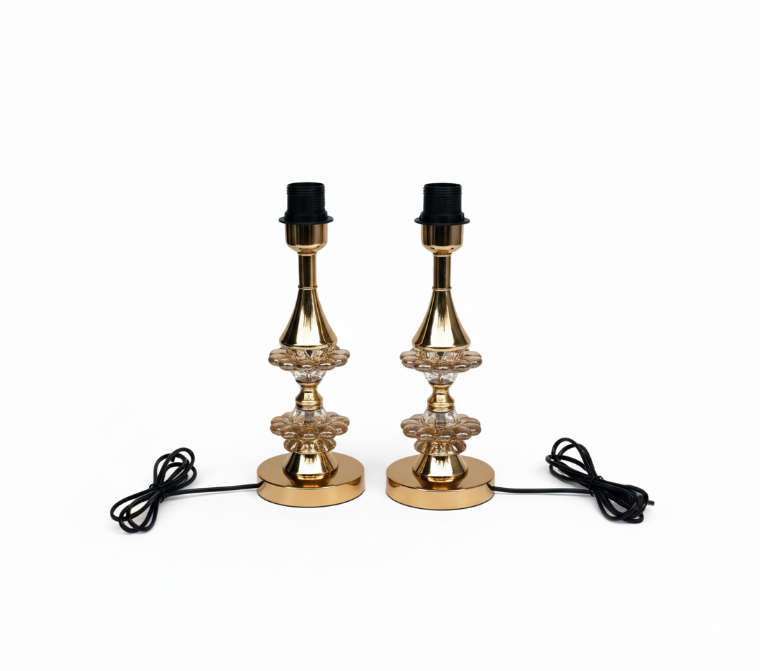 Gold and Crystal Desk Lamp