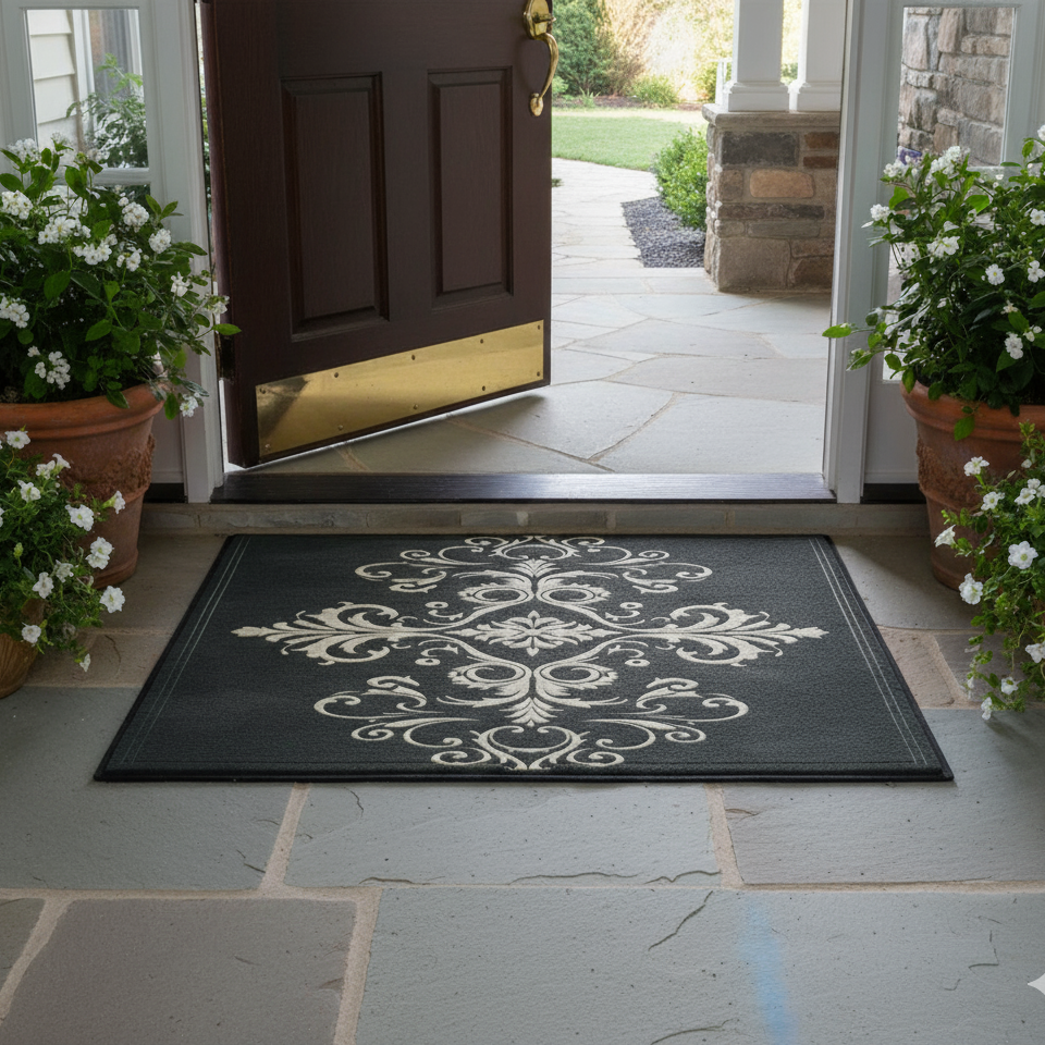 Monochrome Medallion Mat