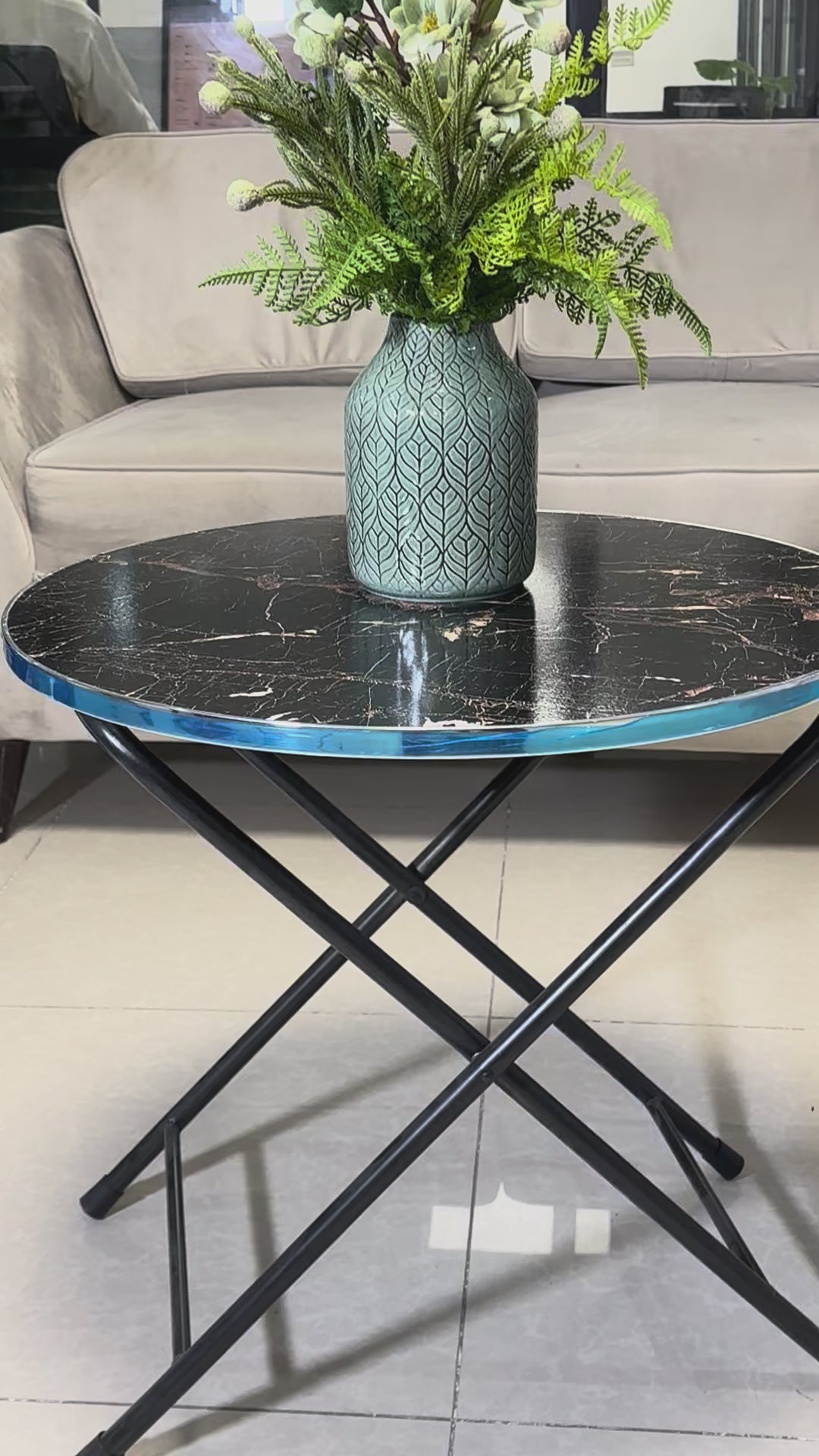 Folding Wood Dinning Table Round