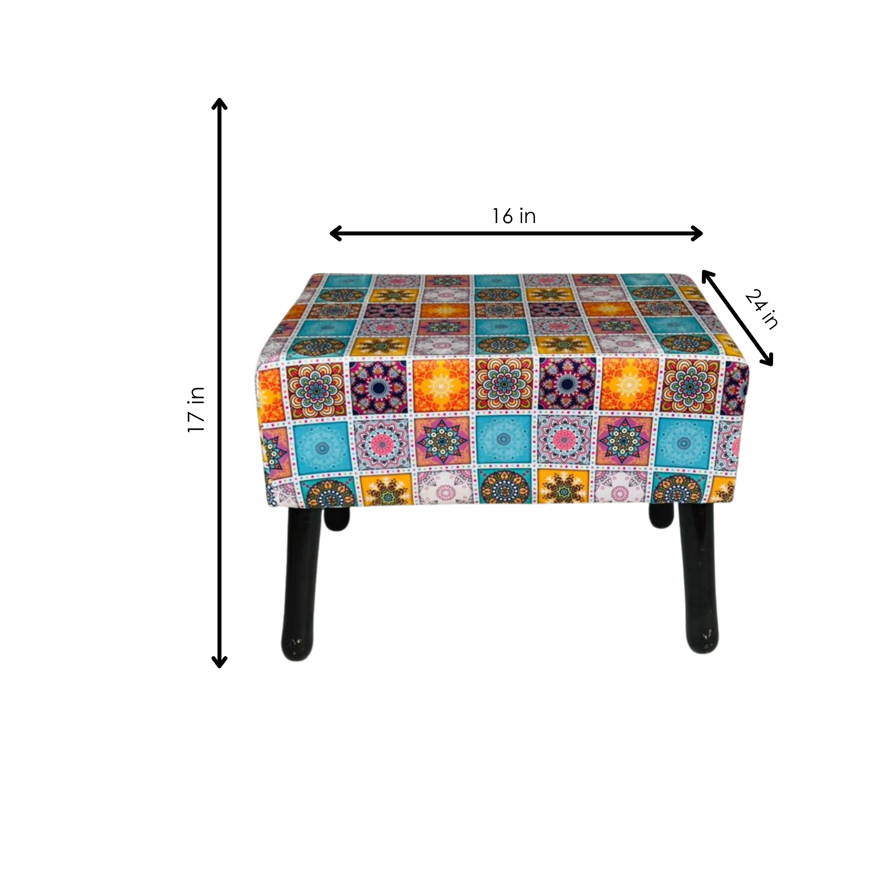 Mandala Patterned Stool