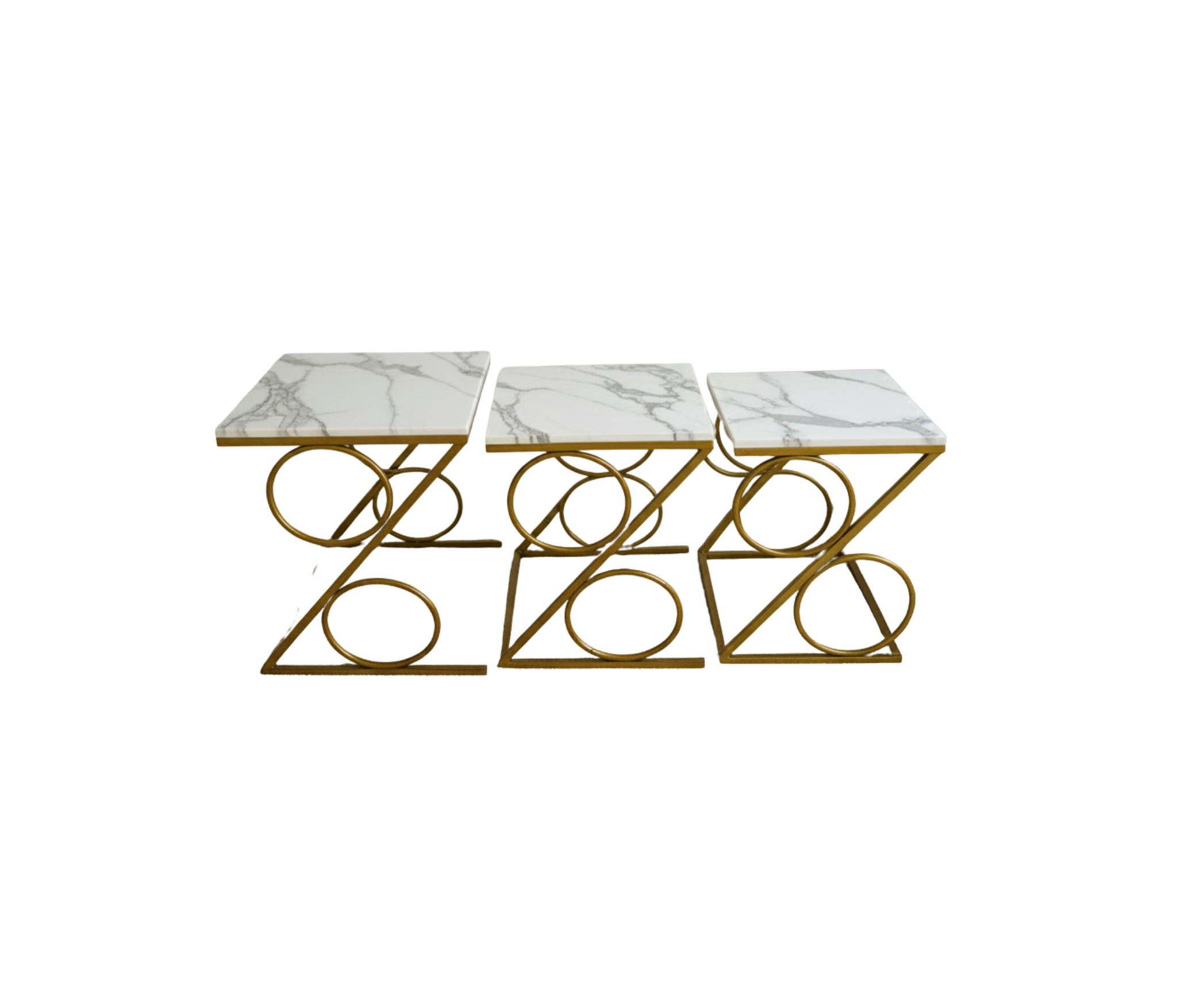 Golden Nesting Table Square