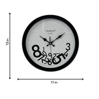 Wall clock with dimensions on a white background
