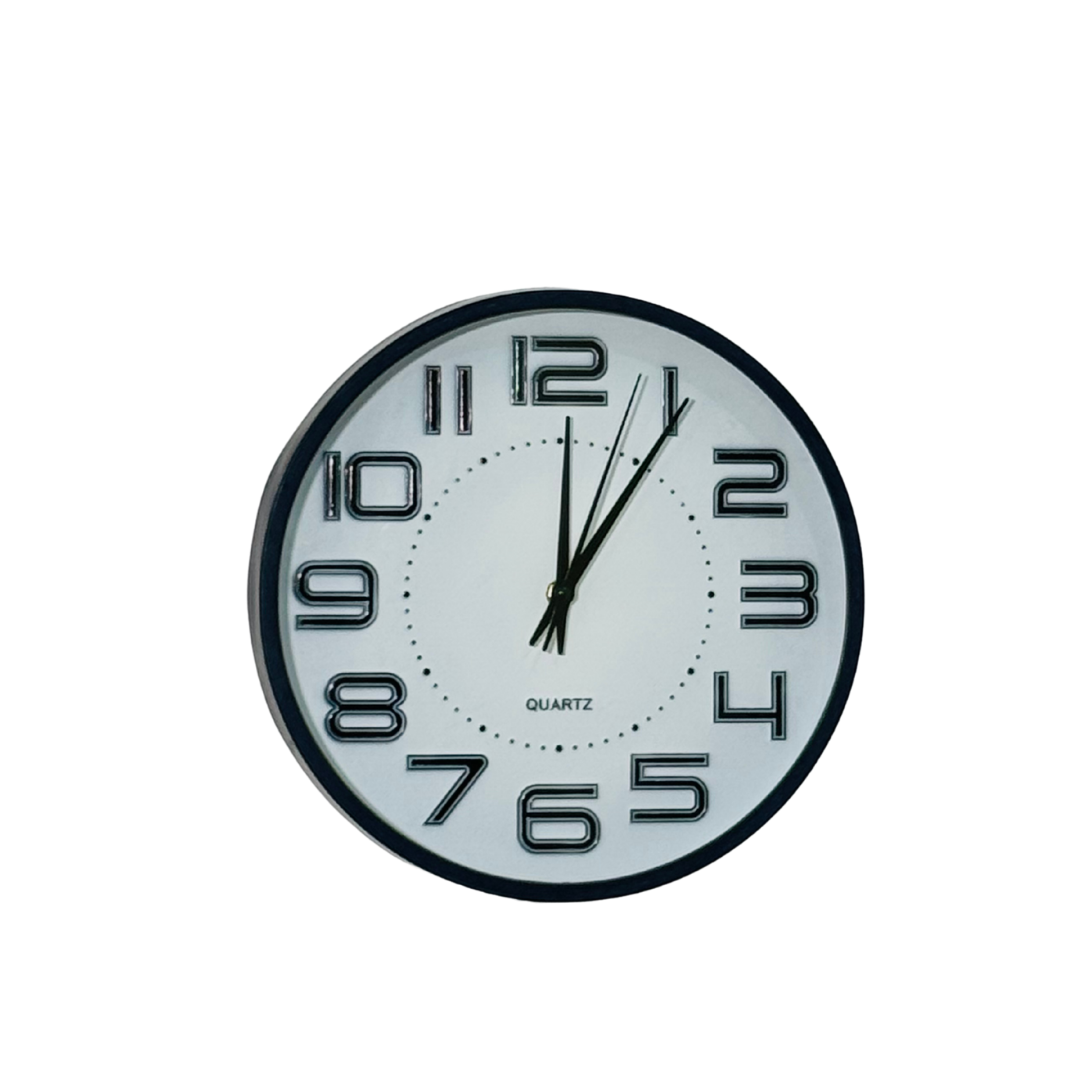 B&W Round Wall Clock
