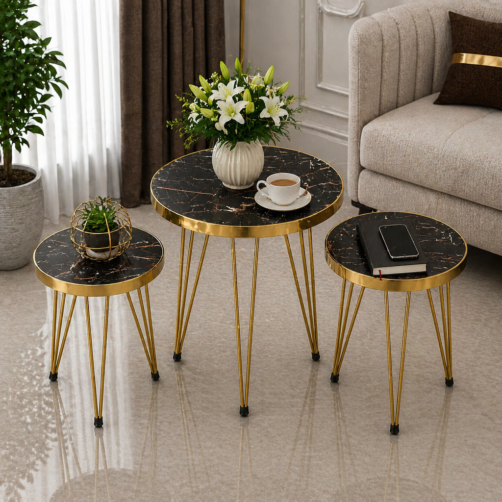 Set of 3 Round Coffee Table