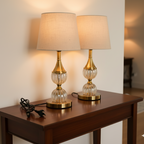 Gold and Crystal Accent Lamp