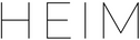 Black 'HEIM' logo on a white background