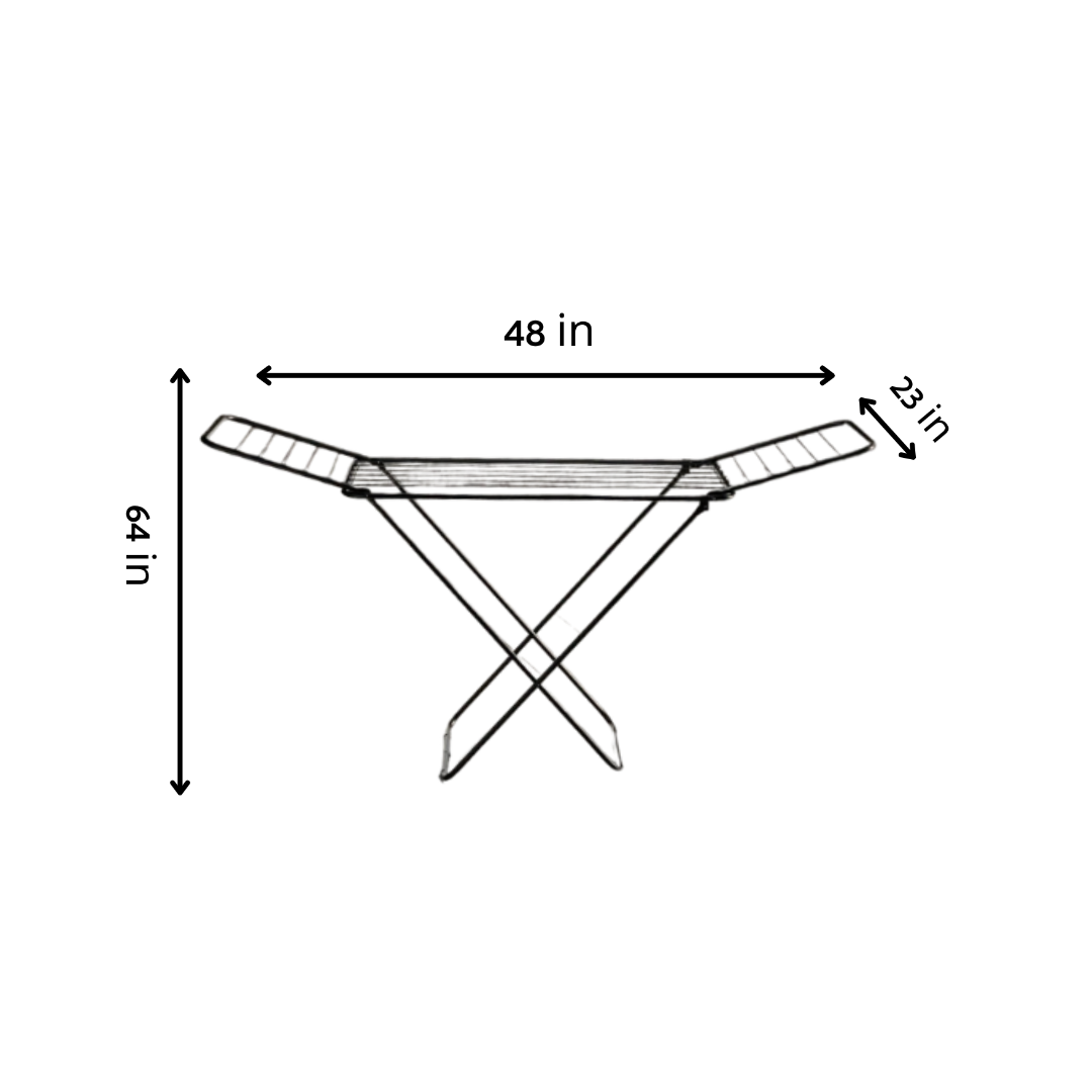 Measurement chart of a rectangular object with dimensions labeled in inches.