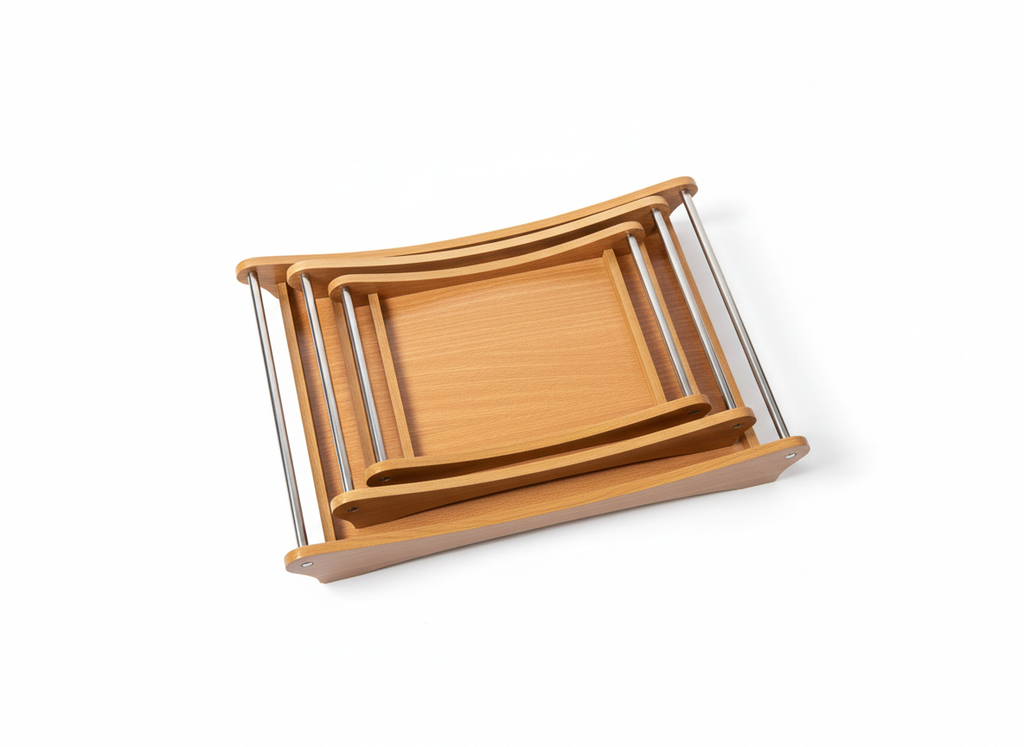 3 Piece Wooden Tray set