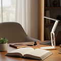White foldable LED desk lamp