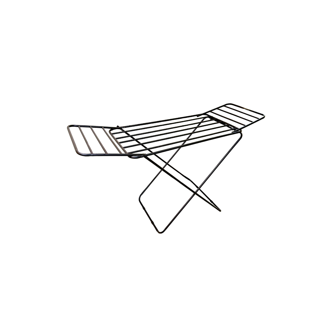 Black line drawing of a modern chair on a white background