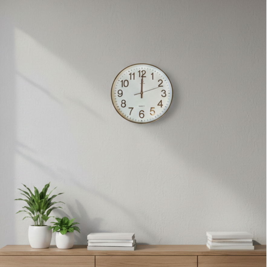 Silver Horizon Clock