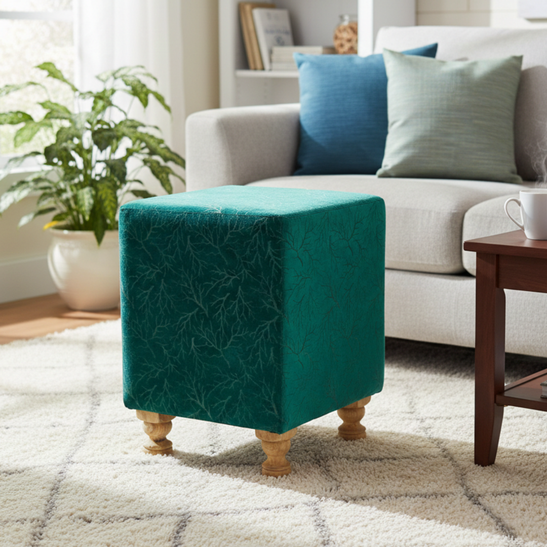 Fabric Cube  Ottoman