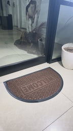 Brown Half-Circle Mat