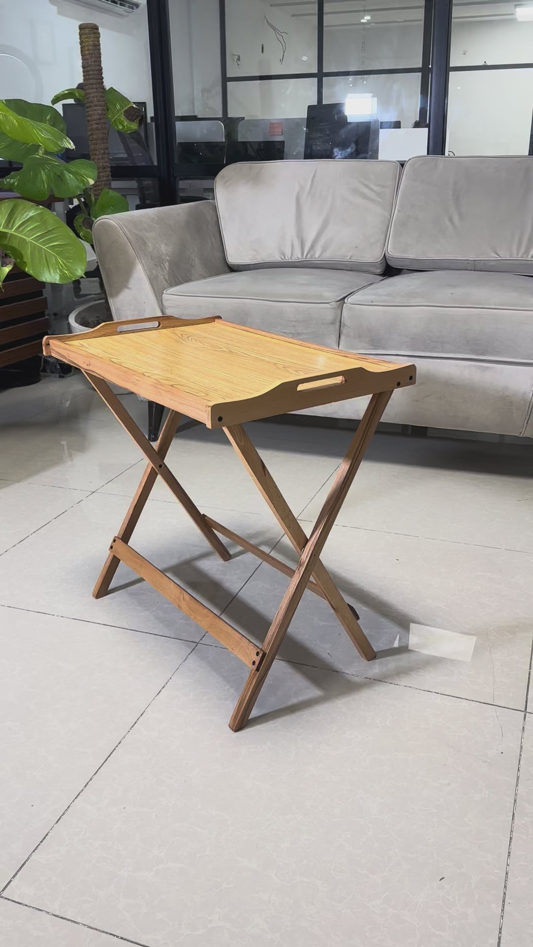 Wooden folding table