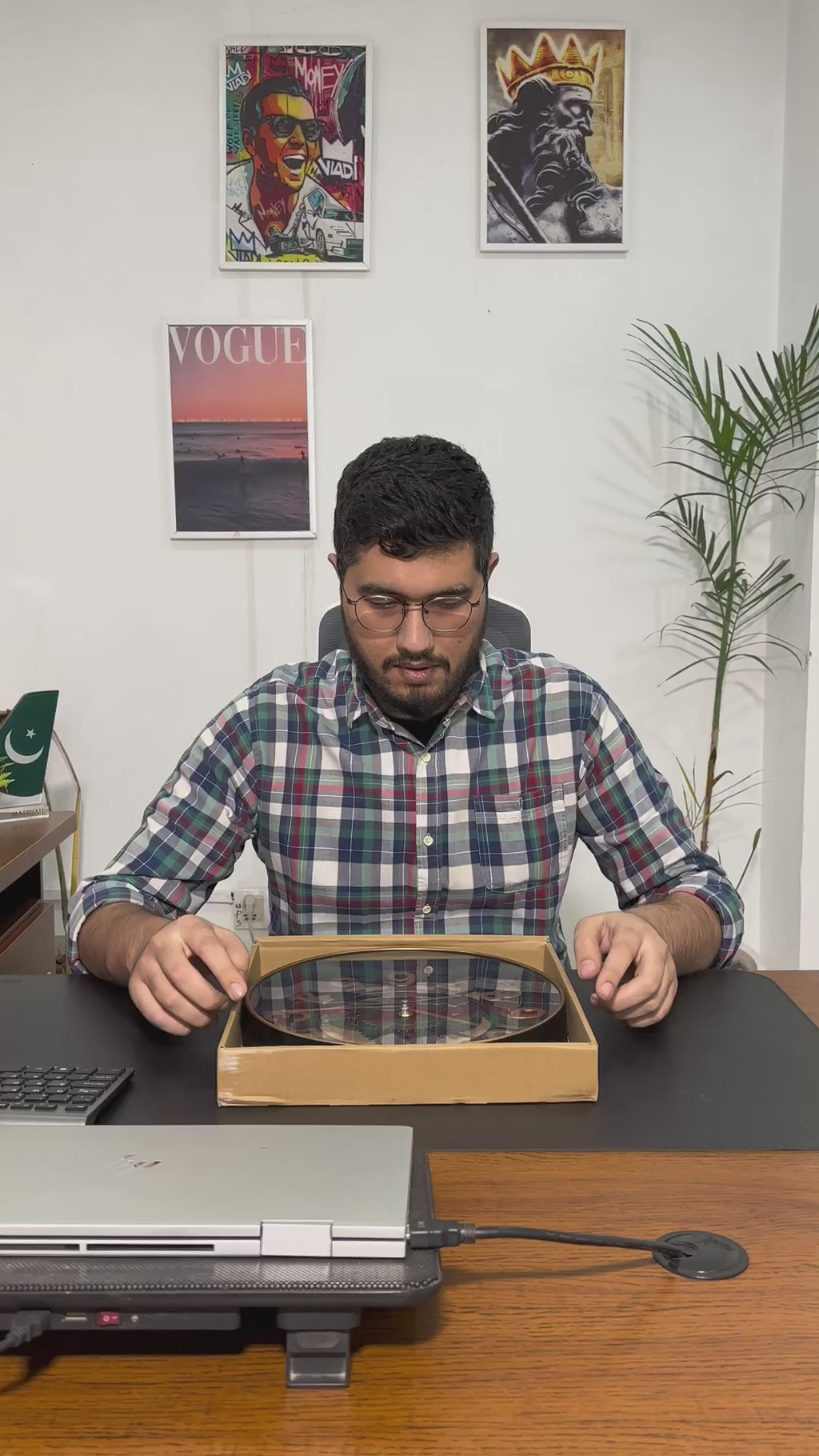 Kinetic Gold Clock