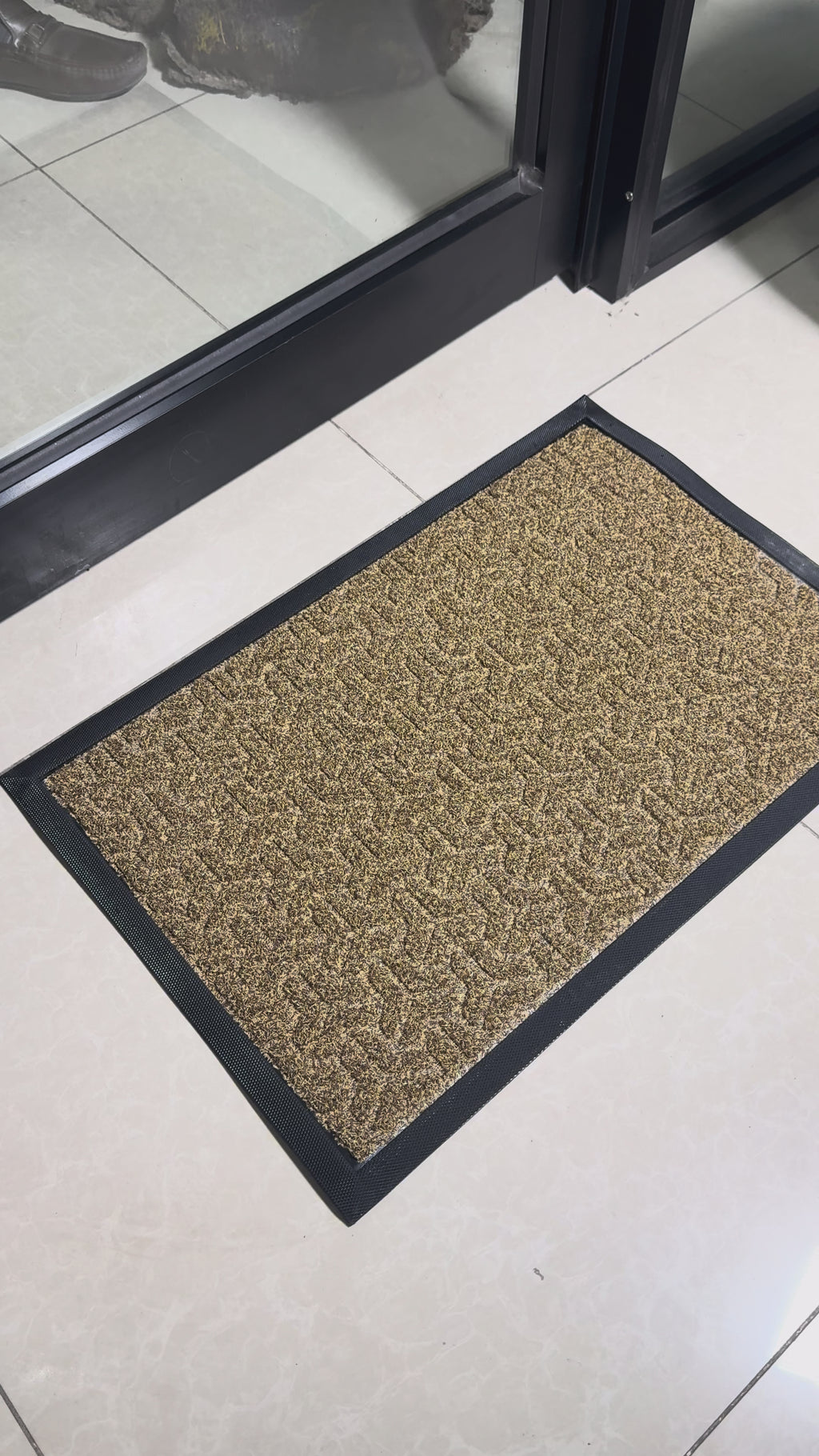 Brown Geometric Doormat